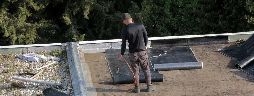 Cleared commercial roof after Vacaroof debris removal